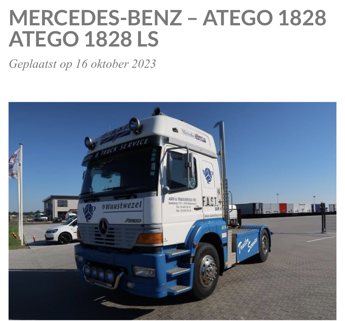 MERCEDES-BENZ – ATEGO 1828 ATEGO 1828 LSGeplaatst